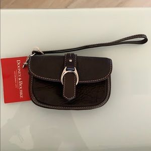 Dooney and Bourke Wristlet - Brown Leather